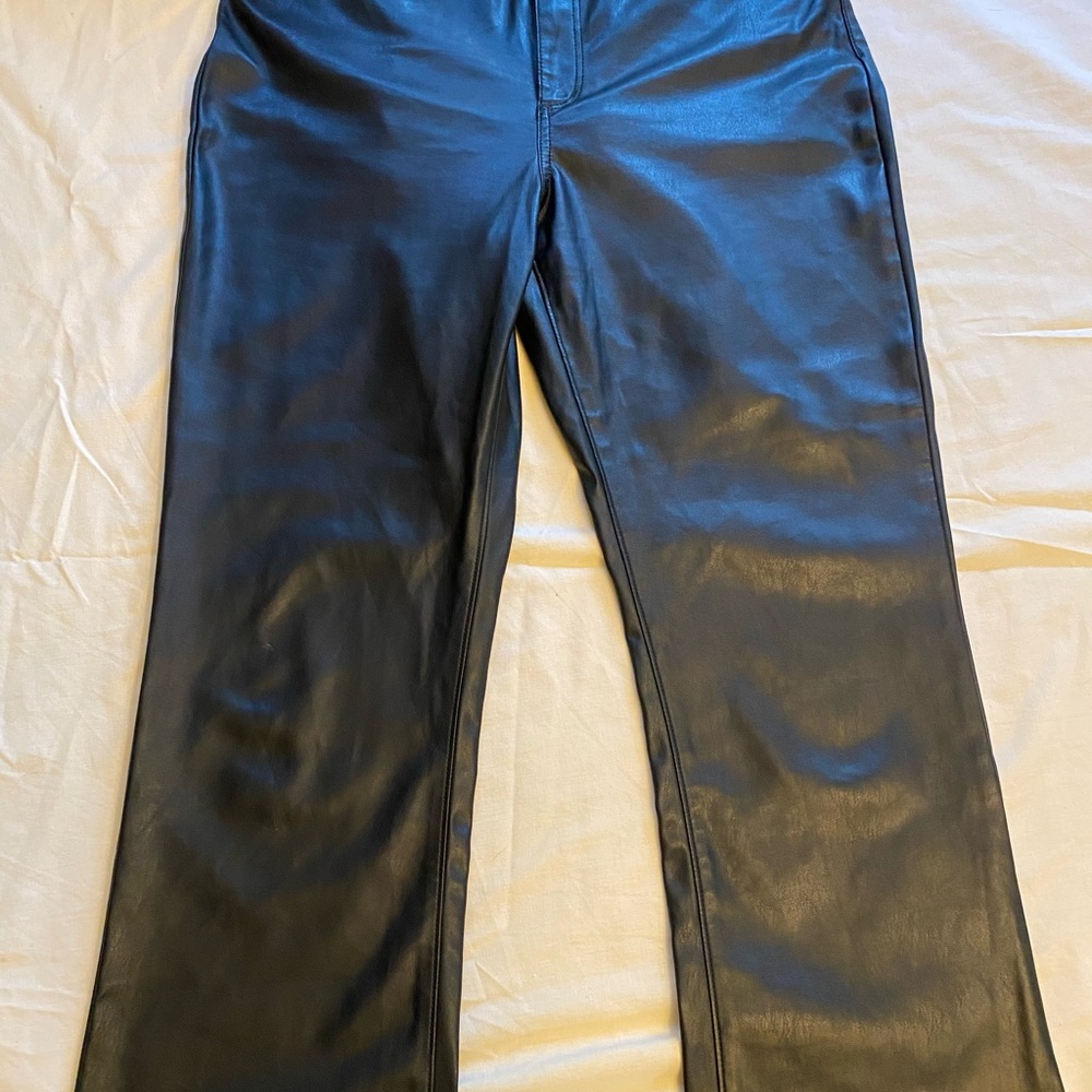 Ann Taylor women’s black vegan faux leather pants